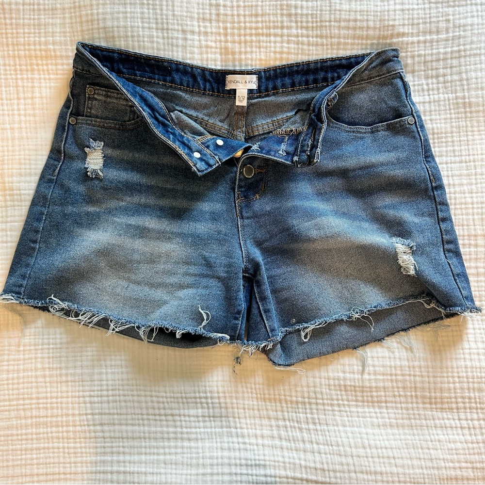 Kendall and Kylie button fly jean shorts
